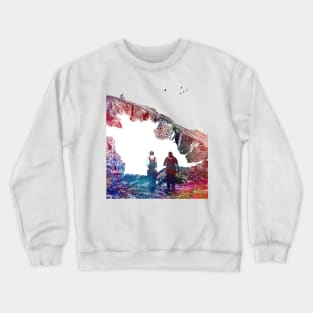 mountaineer climbing sport art #mountaineer #climbing #sport Crewneck Sweatshirt